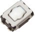 Natural Push Plate Tactile Switch, Single Pole Single Throw (SPST) 20 mA 2.1mm