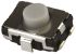 Grey Push Plate Tactile Switch, Single Pole Single Throw (SPST) 20 mA 2.5mm