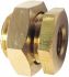 Legris Brass Pipe Fitting, Straight Threaded Bulkhead, Female G 1/4in to Male