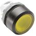 ABB Round Yellow Push Button Head - Momentary Modular Series, 22mm Cutout