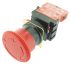 Omron A22E Series Red Emergency Stop Push Button, 1NC, Panel Mount, IP65