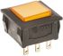 Copal Electronics Illuminated Push Button Switch, Latching, Panel Mount, SPDT, Yellow LED