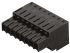 Weidmuller 3.5mm Pitch 6 Way Pluggable Terminal Block, Plug, Cable Mount, Spring Cage Termination