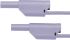 Schutzinger Messleitung 4mm Stecker / Stecker, Violett PVC-isoliert 500mm, 1kV / 32A CAT III 1000V