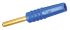 Staubli Blue Male Test Plug, 2mm Connector, Solder Termination, 10A, 30 V, 60V dc, Gold Plating