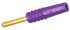 Staubli Violet Male Test Plug, 2mm Connector, Solder Termination, 10A, 30 V, 60V dc, Gold Plating