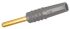 Staubli Grey Male Test Plug, 2mm Connector, Solder Termination, 10A, 30 V, 60V dc, Gold Plating