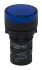 RS PRO, Panel Mount Blue LED Pilot Light, 22mm Cutout, IP65, Round, 230V ac