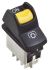 Apem Illuminated DPST, On-On Rocker Switch Panel Mount