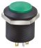 Apem Illuminated Push Button Switch, Latching, Panel Mount, 24.2mm Cutout, DPDT, Green LED, 12V dc