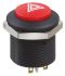 APEM Illuminated Push Button Switch, Latching, Panel Mount, 24.2mm Cutout, DPDT, Red LED, 12V dc