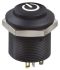 Apem Illuminated Push Button Switch, Panel Mount, 24.2mm Cutout, DPDT, Green, Red LED, 12V dc