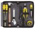 Stanley Tools 工具套装, 10件 汽车工具套件, 内含 一字头和十字头塑料手柄螺丝刀;8 in 可调扳手;3 m 卷尺;电动螺丝刀;电线切割器;墙纸刀