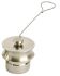 Bulgin 6000 Male Dust Cap, Shell Size 32 IP66, IP68, IP69K Rated, with Nickel Finish, Brass