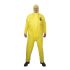 Kimberly Clark Yellow Disposable overalls, CE CAT III. EN 1073-2:2002; EN 1149-1:1995; EN 14126 : 2003; EN 14605:2005 -