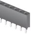 Samtec SQT Series Straight Through Hole Mount PCB Socket, 6-Contact, 1-Row, 2mm Pitch, Solder Termination
