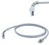 Weidmuller Cat6 Right Angle Male RJ45 to Straight Male RJ45 Ethernet Cable, S/FTP, Grey LSZH Sheath, 1.5m