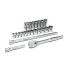GearWrench 23-Piece Imperial 1/2 in Deep Socket/Standard Socket Set with Ratchet, 6 point