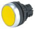 BACO Flush Yellow Push Button Head - Spring Return, 22mm Cutout, Round
