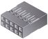 Amphenol ICC Csatlakozó ház, Mini-PV sorozat, távolság: 2.54mm, 10 érintkezős, Egyenes, Nő, rögzítés: Kábelre szerelhető