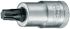 Gedore Torx Screwdriver Bit, T60 Tip, 1/2 in Drive, Square Drive, 55 mm Overall