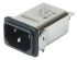 Schaffner 15A, 250 V ac Male Snap-In IEC Inlet Filter FN9222SR-15-06, Faston