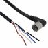 Omron Right Angle Female 4 way M8 to Unterminated Sensor Actuator Cable, 5m