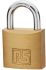 RS PRO 钥匙挂锁, Φ6mmx22mm锁钩, 黄铜制, 室内/室外, 耐风雨, 黄铜