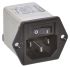 TE Connectivity 15A, 250 V ac Male Flange Mount IEC Filter 1 Pole 15CUFE1, Faston None Fuse