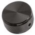 泰科 电位器旋钮, 6.35mm圆形轴, 平头螺钉旋钮31.8mm直径, 15.9mm高, 黑色