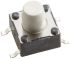 White Tactile Switch, Single Pole Single Throw (SPST) 50 mA @ 12 V dc 3.6mm Surface Mount