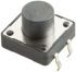 Black Button Tactile Switch, SPST 50 mA @ 12 V dc 5mm Through Hole