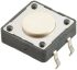 Dotykový spínač, barva ovladače: Bílá, typ ovladače: tlačítko Jednopólový jednopolohový (SPST) 50 mA při 12 V DC 4.3mm