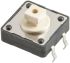 White Button Tactile Switch, SPST 50 mA @ 12 V dc 3.8mm Through Hole