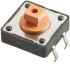 Pink Button Tactile Switch, SPST 50 mA @ 12 V dc 3.8mm Through Hole