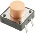 Pink Button Tactile Switch, SPST 50 mA @ 12 V dc 5mm Through Hole