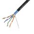 5e kategóriájú kábel F/UTP PVC, Fekete, 0,14 mm² hossz: 100m