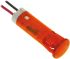 Apem Orange Panel Mount Indicator, 220V ac, 8mm Mounting Hole Size, Lead Wires Termination