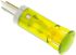 Indikátor pro montáž do panelu 10mm barva Žlutá, typ žárovky: LED Faston, pájecí očko, 220V ac APEM