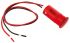 Apem Red Panel Mount Indicator, 220V ac, 12mm Mounting Hole Size, Lead Wires Termination
