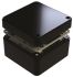 Caja Deltron de Aluminio Negro, 125 x 125 x 90mm, IP68, Apantallada
