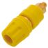 Hirschmann Test & Measurement 35A, Yellow Binding Post With Brass Contacts and Gold Plated - 8mm Hole Diameter