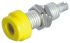 Hirschmann Test & Measurement Yellow Female Banana Socket, 4 mm Connector, Solder Termination, 16A, 30 V ac, 60V dc,