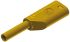 Adapter z wtykiem bananowym Męski Połączenie lutowane typ Wtyk bananowy Żółty 10A Hirschmann Test & Measurement rozmiar