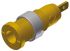 Hirschmann Test & Measurement Yellow Female Banana Socket, 2mm Connector, Tab Termination, 10A, 1000V ac/dc, Gold