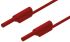 Hirschmann Test & Measurement 2mm插头测试线, 10A, 500mm长, 红色, 975695701