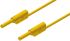 Hirschmann Test & Measurement 2 mm Connector Test Lead, 10A, 1000V ac/dc, Yellow, 1m Lead Length