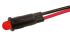 Marl Red Panel Mount Indicator, 2.8V, 4.1mm Mounting Hole Size, Lead Wires Termination