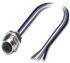 Phoenix Contact Straight Female 4 way M12 to Unterminated Sensor Actuator Cable, 5m