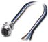 Phoenix Contact Straight Female 4 way M12 to Unterminated Sensor Actuator Cable, 5m
